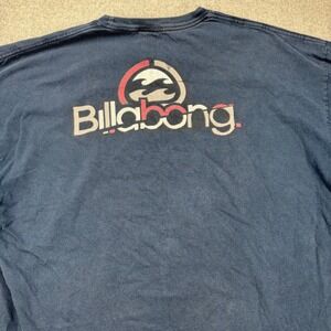Vintage Y2K‎ Billabong Graphic T Shirt Mens XXL Blue Big Back Logo Surf / Skate